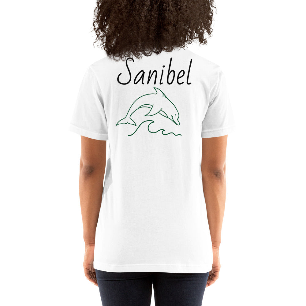 BEACH LIFE W/ SANIBEL & DOLPHIN BACK - Unisex t-shirt