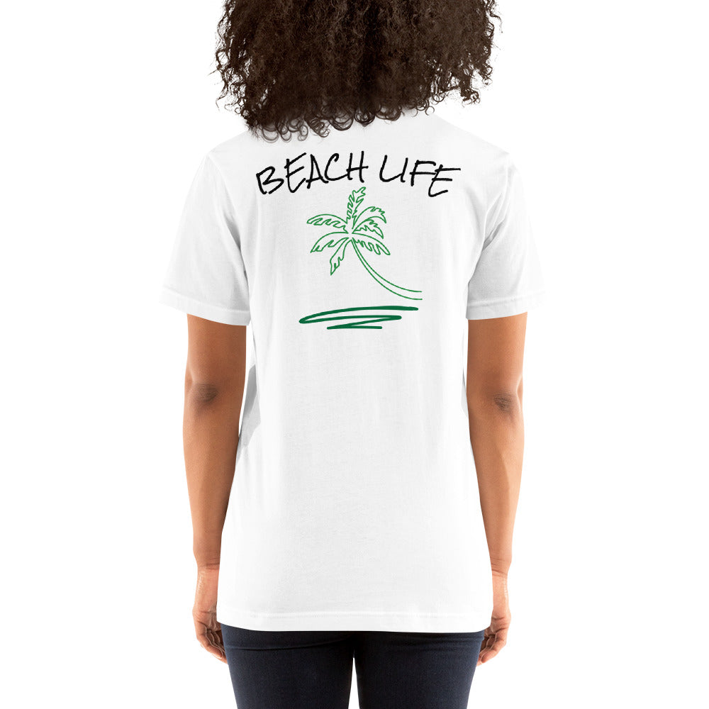 FLORIDA BEACH LIFE T-SHIRT WITH PALM TREE BACK - Unisex t-shirt