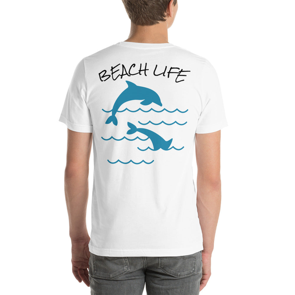 FLORIDA BEACH LIFE T-SHIRT WITH DOLPHIN BACK - Unisex t-shirt
