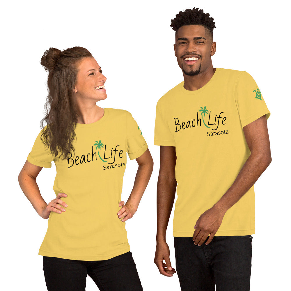 BEACH LIFE SARASOTA W/ SEA TURTLE - Unisex t-shirt