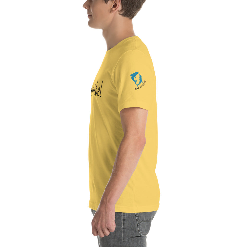 SANIBEL SHELLS & DOLPHINS ON LEFT SLEEVE - Florida Unisex t-shirt