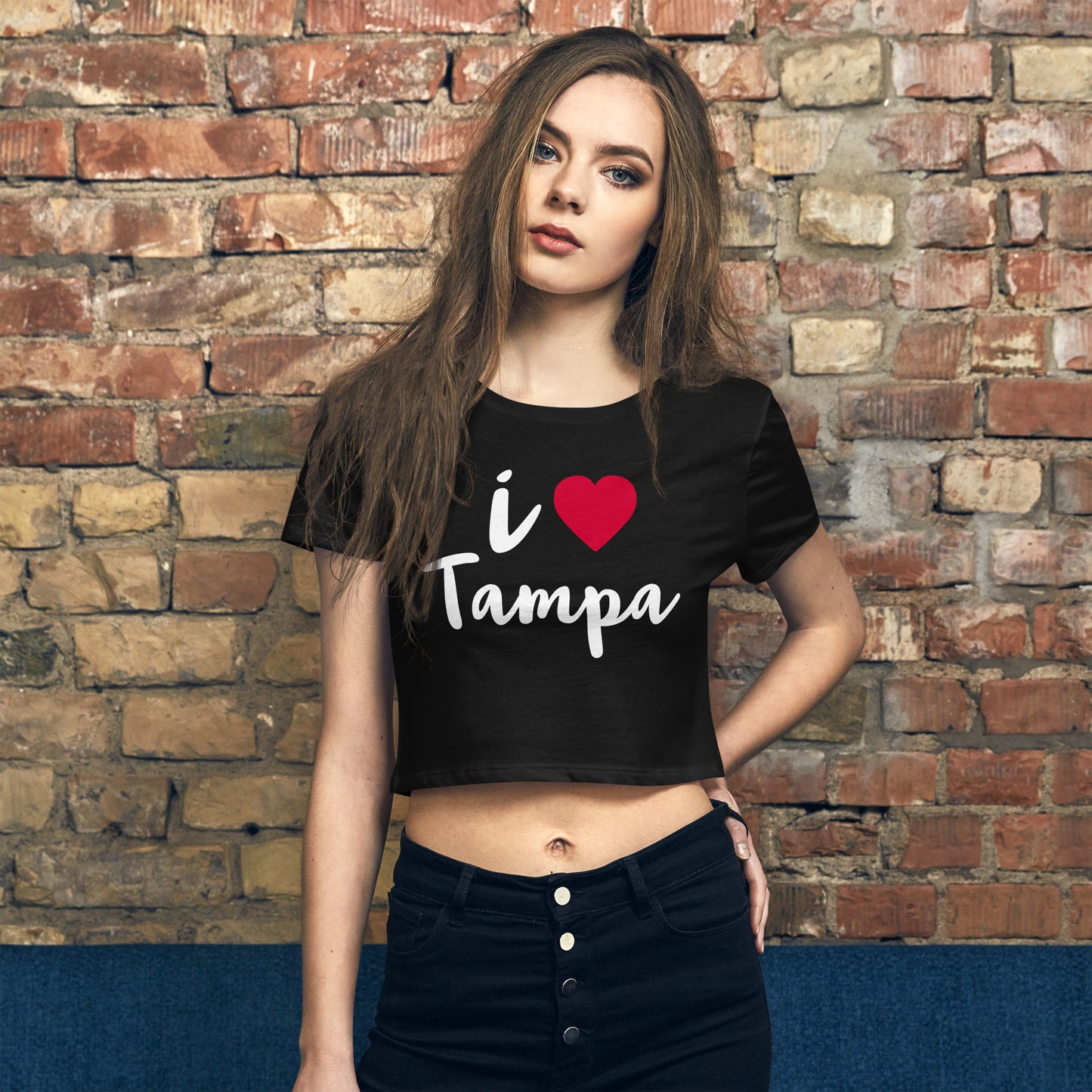 I LOVE TAMPA CROP TOP - Women’s Crop Tee - Tampa Florida