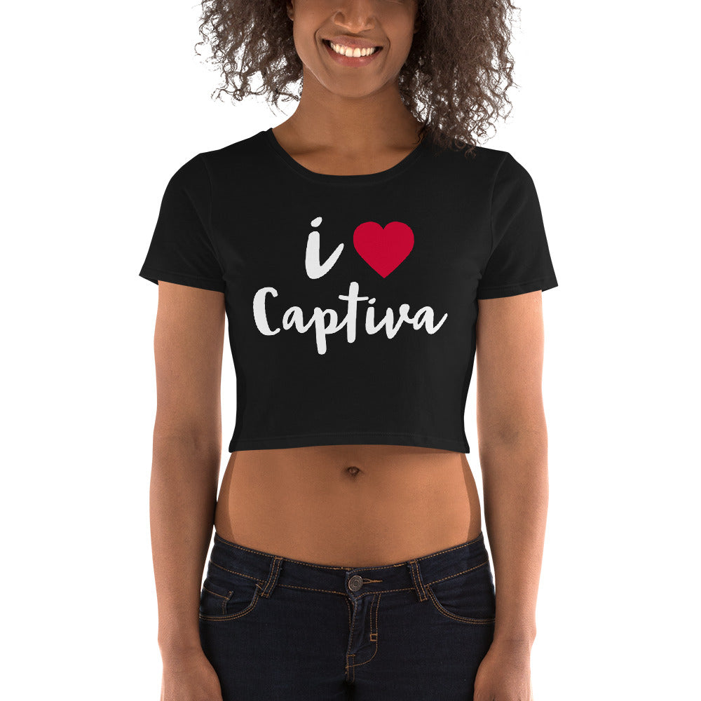I LOVE CAPTIVA - Captiva Island Florida Women's Crop Tee - Bella + Canvas 6681