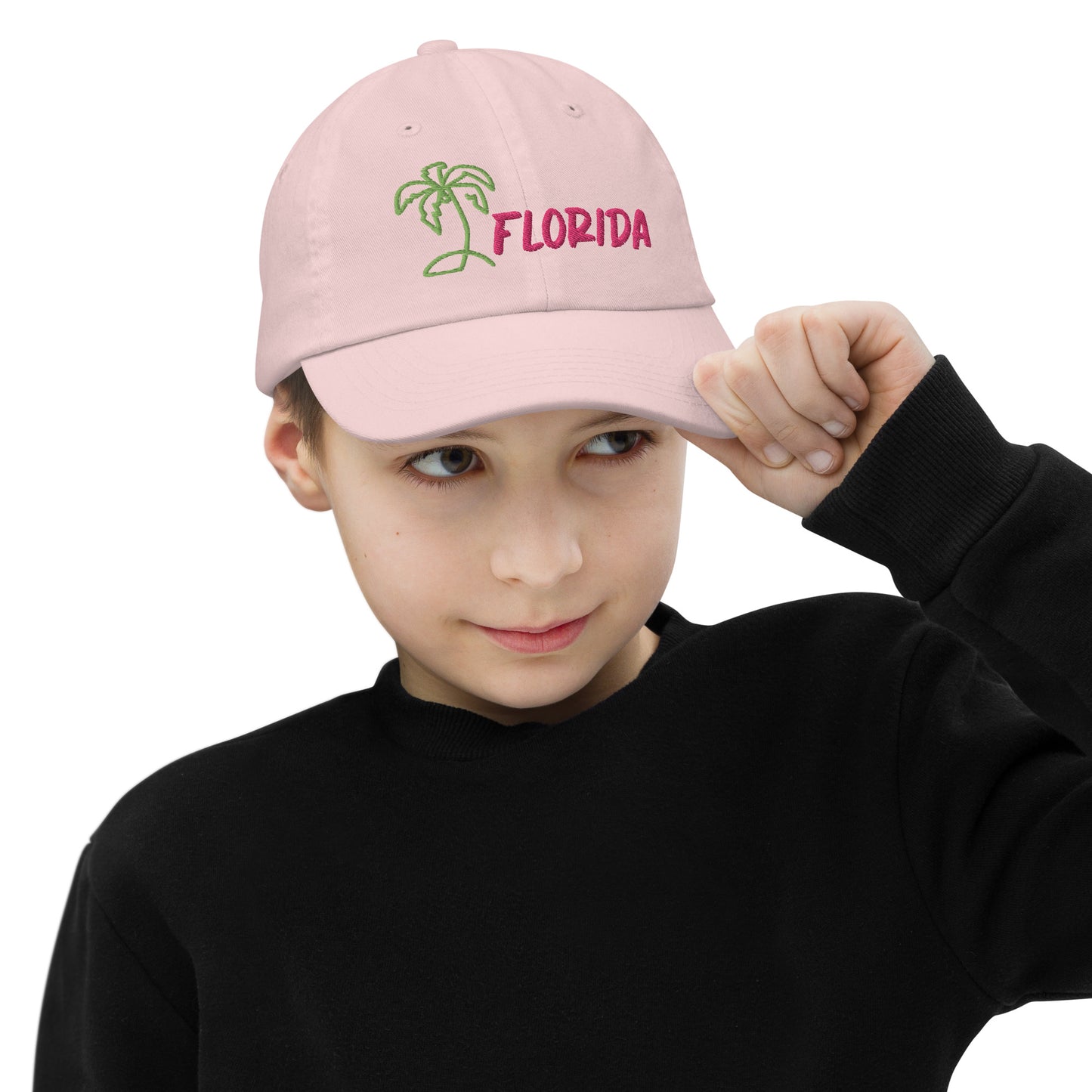 KIDS SANIBEL FLORIDA HAT W/ PALM TREE- Youth / Child Baseball Cap