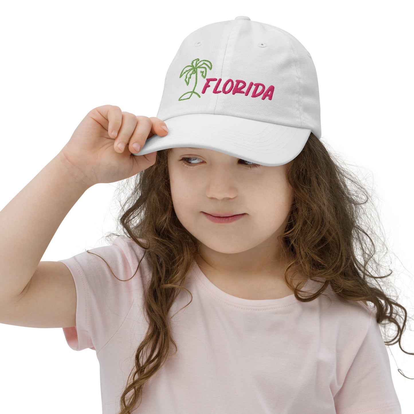 KIDS SANIBEL FLORIDA HAT W/ PALM TREE- Youth / Child Baseball Cap