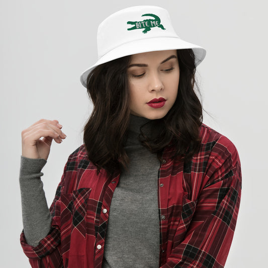 FLORIDA ALLIGATOR BUCKET HAT "Bite Me" - Florida Fashion Alligator Bucket Hat - Big Accessories