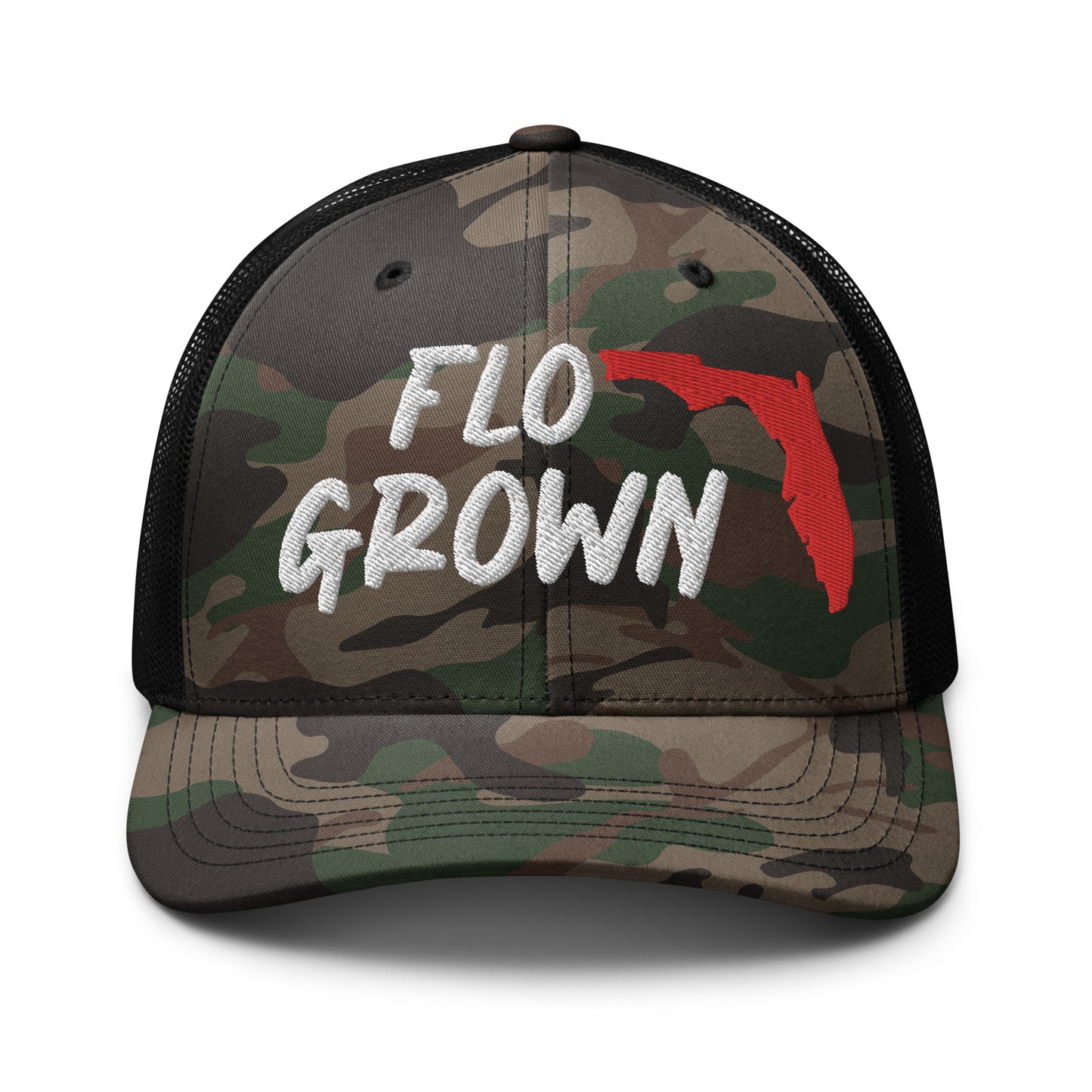 FLO GROWN HAT - Florida Camouflage trucker hat - State of Florida Hat