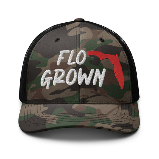 FLO GROWN HAT - Florida Camouflage trucker hat - State of Florida Hat