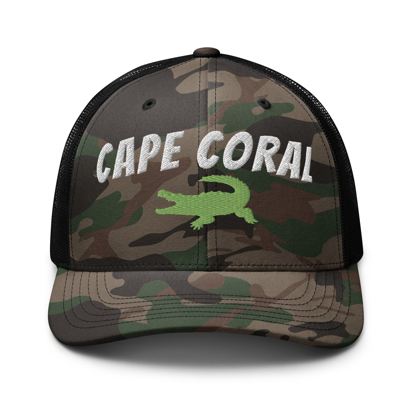 CAPE CORAL ALLIGATOR - FLORIDA Camouflage Alligator Cape Coral trucker hat