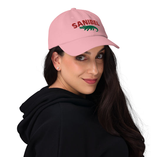 SANIBEL FLORIDA ALLIGATOR HAT - Sanibel Island FL Classic Dad Hats V2