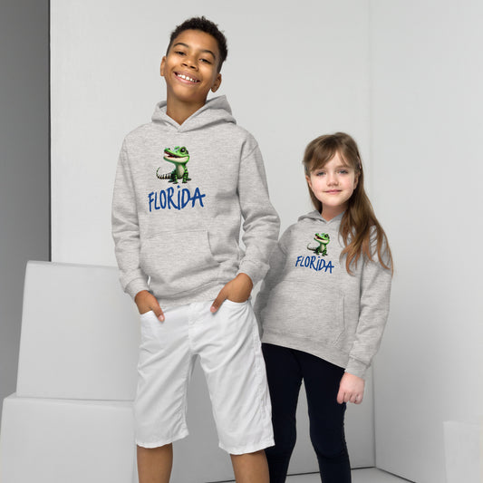 FLORIDA ALLIGATOR Kids Hoodie -  FLORIDA YOUTH HOODIE WITH ALLIGATOR