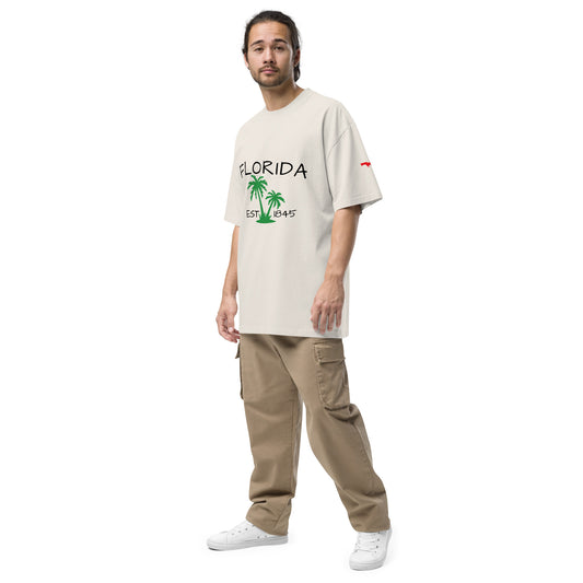 Oversized faded Florida t-shirt - Florida Palm Tree Shirt