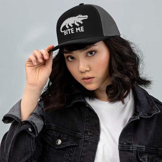FLORIDA ALLIGATOR Trucker Cap - Bite Me Florida Alligator Hat