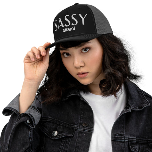 SASSY MIAMI CAP - Miami SASSY Snapback Trucker Hat