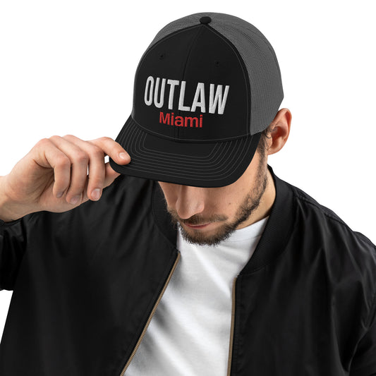 OUTLAW MIAMI FLORIDA HAT - Outlaw Miami Florida Snapback Trucker Hat