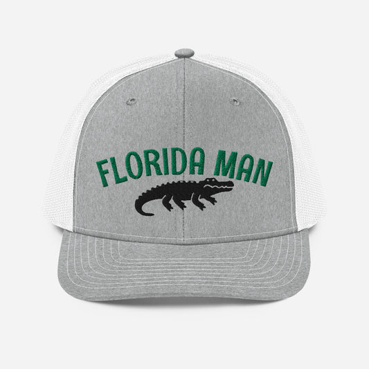 FLORIDA MAN ALLIGATOR CAP - Florida Man Alligator Snapback Trucker Hat V2