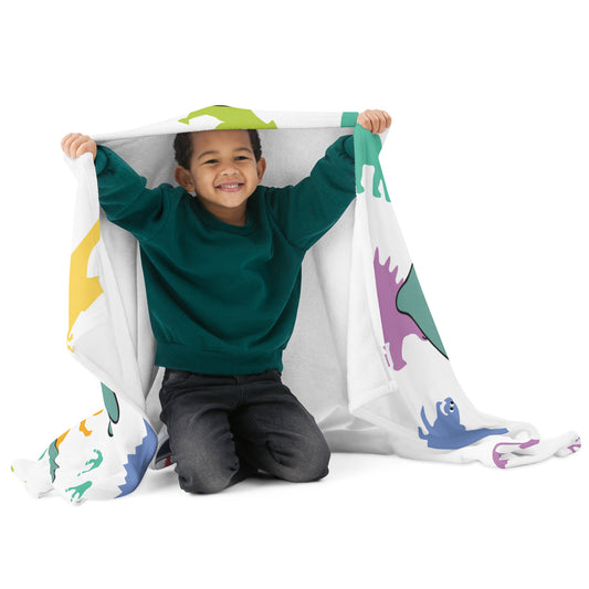 CHILDREN'S ALLIGATOR W/ DINOSAURS Throw Blanket