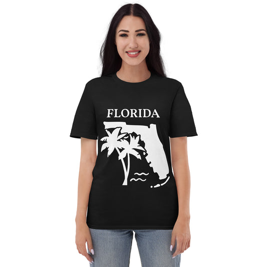 FLORIDA STATE T-SHIRT W/ PALM TREES - State of Florida Unisex T-Shirt - Gildan 980