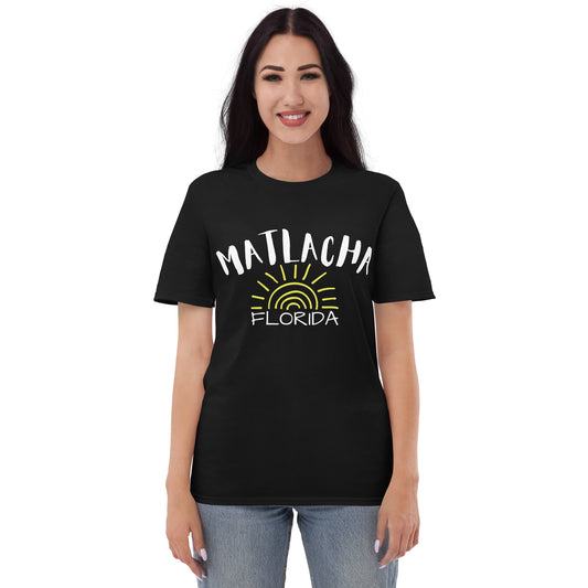 MATLACHA FLORIDA SUNSHINE - Matlacha FL with Sun - Premium Unisex T-Shirt - Gildan 980