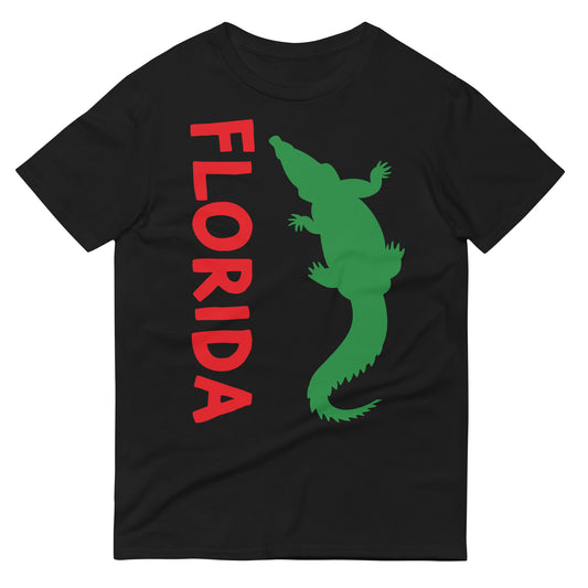 FLORIDA TSHIRT W/ FLORIDA ALLIGATOR (RED TEXT) - Florida Unisex Lightweight T-Shirt - Gildan 980