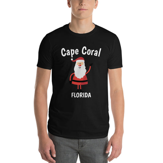 CORAL FLORIDA SANTA Shirt - Cape Coral FL with Santa - Holiday T-shirt - Christmas Santa