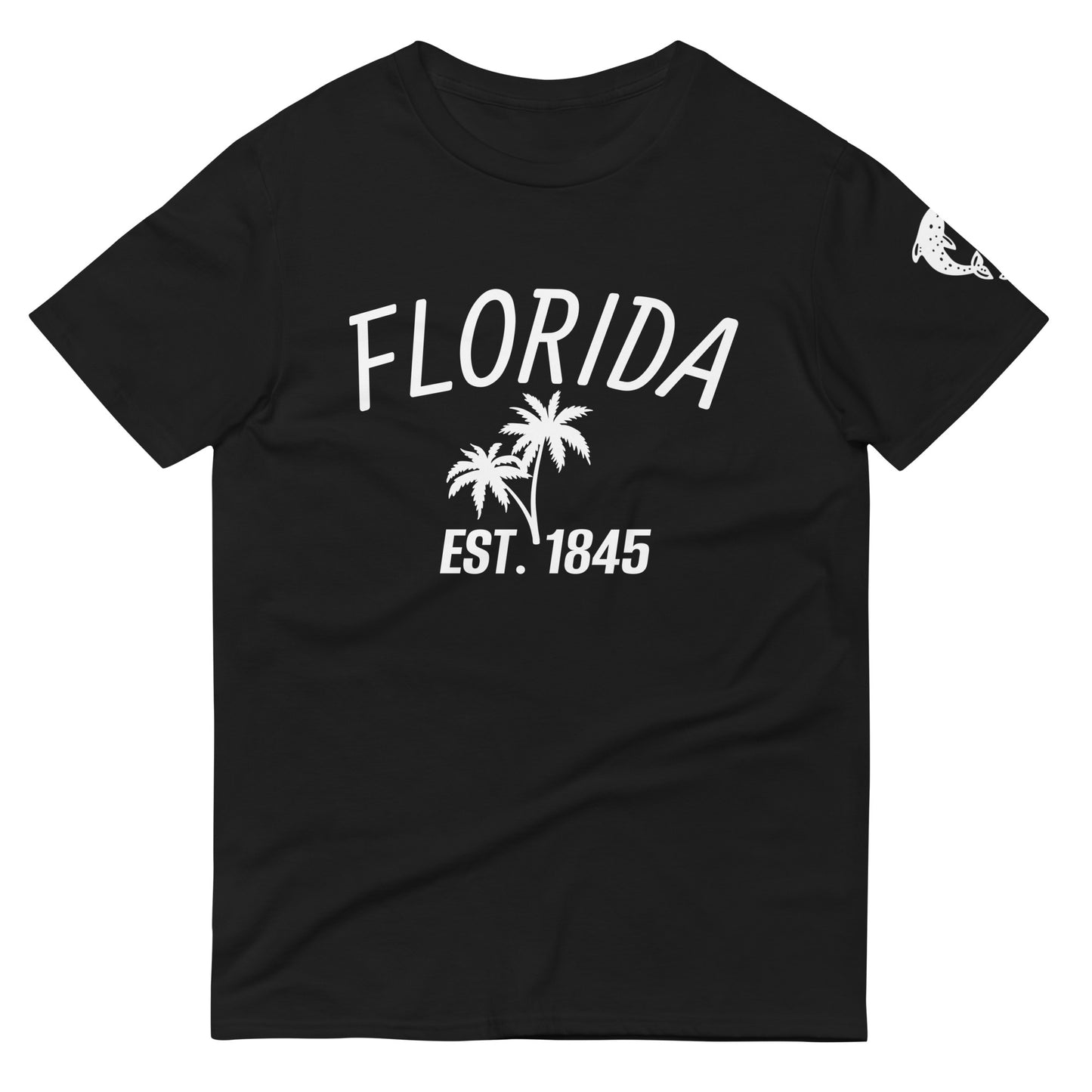 FLORIDA SHIRT WITH DOLPHINS - Florida T-Shirt with Dolphins on Left Sleeve V2