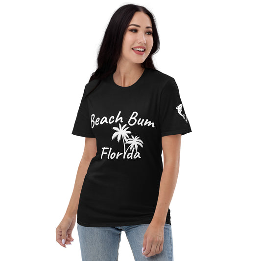 BEACH BUM FLORIDA PALM TREE T-SHIRT - Palm Tree Beach Bum Dolphin Shirt Florida