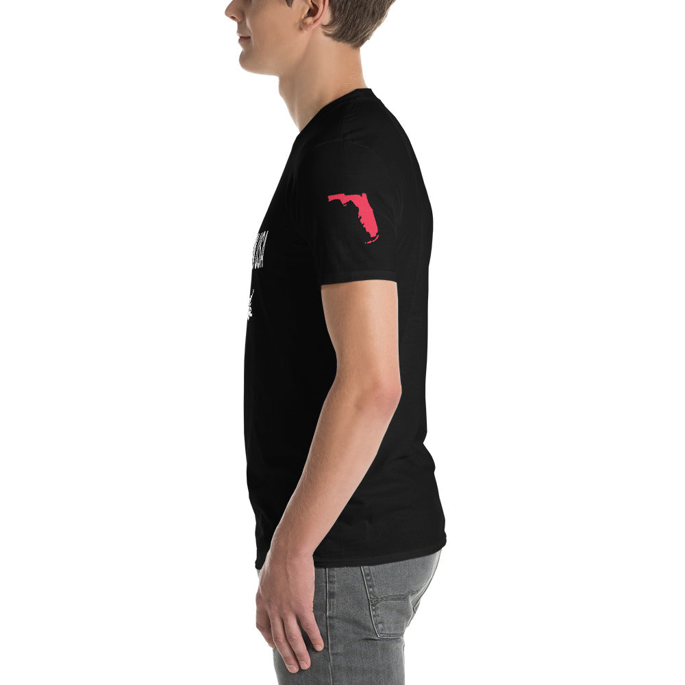 MADE IN USA ALLIGATOR T-SHIRT W/ FLORIDA MAP LEFT SLEEVE  - Florida Alligator Premium Lightweight T-Shirt