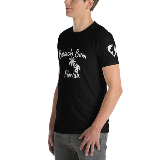 BEACH BUM FLORIDA PALM TREE T-SHIRT - Palm Tree Beach Bum Dolphin Shirt Florida
