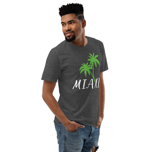 MIAMI FLORIDA Short-Sleeve T-Shirt - Miami Palm Tree Shirt - Gildan 980