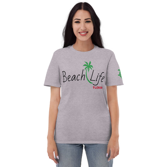 BEACH LIFE FLORIDA T-Shirt - Beach Life Florida Shirt with Palm Tree and Turtle