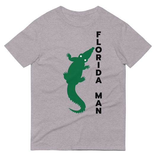 FLORIDA MAN ALLIGATOR T-SHIRT - Florida Man Alligator Shirt - (white & grey))