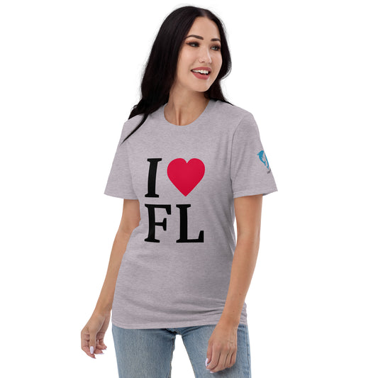 I LOVE FLORIDA Short-Sleeve T-Shirt - I Love Florida with Heart Shirt