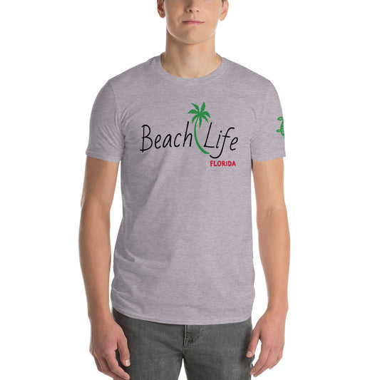 BEACH LIFE FLORIDA T-Shirt - Beach Life Florida Shirt with Palm Tree and Turtle