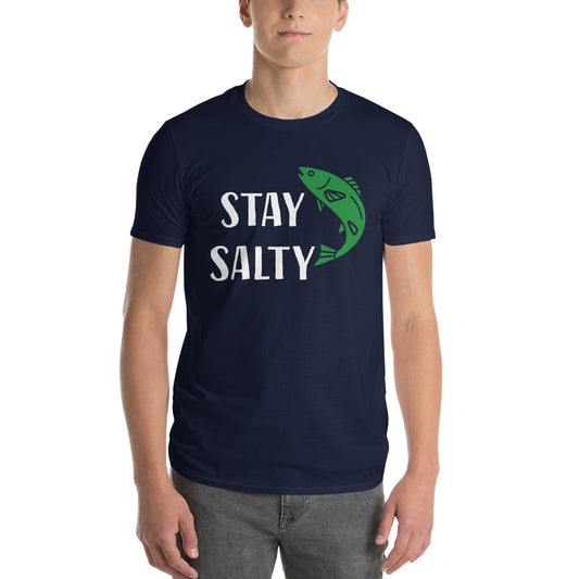 STAY SALTY W/ FISH - Florida Unisex Lightweight T-Shirt - Gildan 980