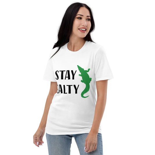 STAY SALTY W/ ALLIGATOR FLORIDA T-SHIRT - Florida Unisex Lightweight T-Shirt - Gildan 980