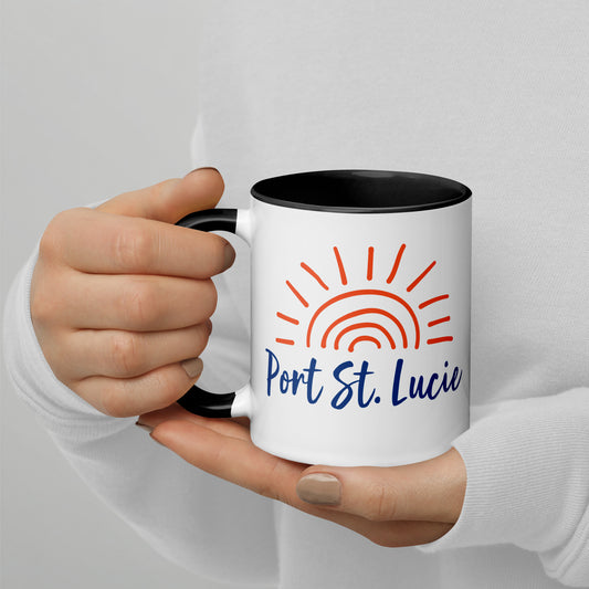 PORT ST. LUCIE SUNSHINE Mug with Color Inside - Port St. Lucie Florida Sun Mugs - Port St. Lucie Coffee Mug