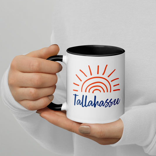 Tallahassee SUNSHINE Mug with Color Inside - Tallahassee Florida Sun Mugs - Tallahassee FL Coffee Mugs
