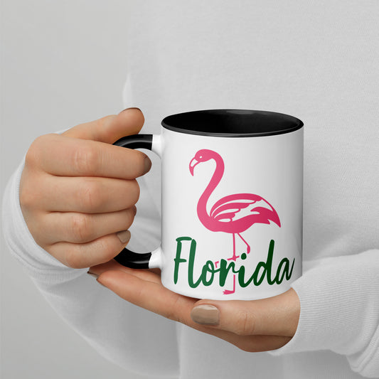 FLORIDA FLAMINGO Mug - Florida Flamingo Mugs - FL Coffee Cups V3