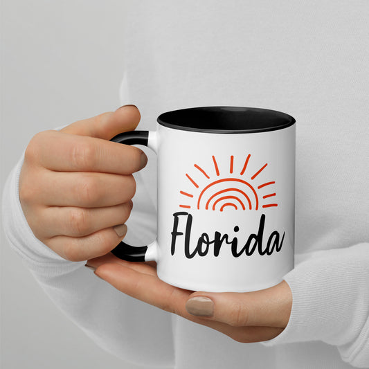 FLORIDA SUNSHINE Mug with Color Inside - Florida Sun Mugs