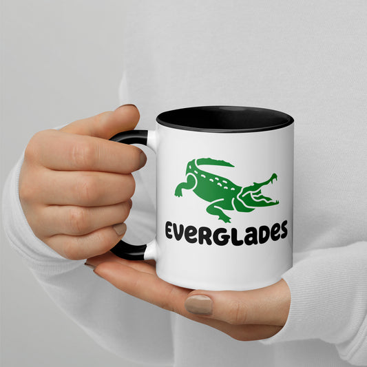 FLORIDA EVERGLADES ALLIGATOR Mug with Color Inside - Florida Alligator Mugs V2