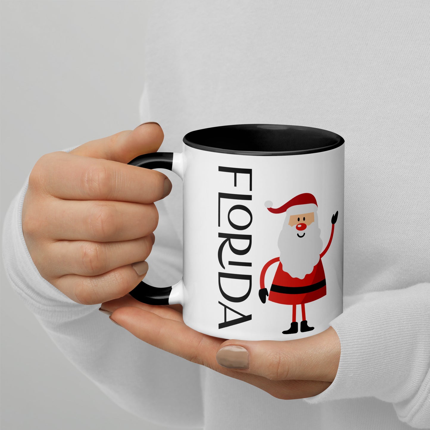 FLORIDA SANTA Mug with Several Colors Inside - Florida SANTA CLAUS Christmas Mugs