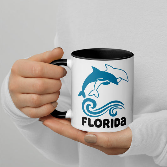 FLORIDA DOLPHINS Mug with Color Inside - Florida Dolphin Mugs