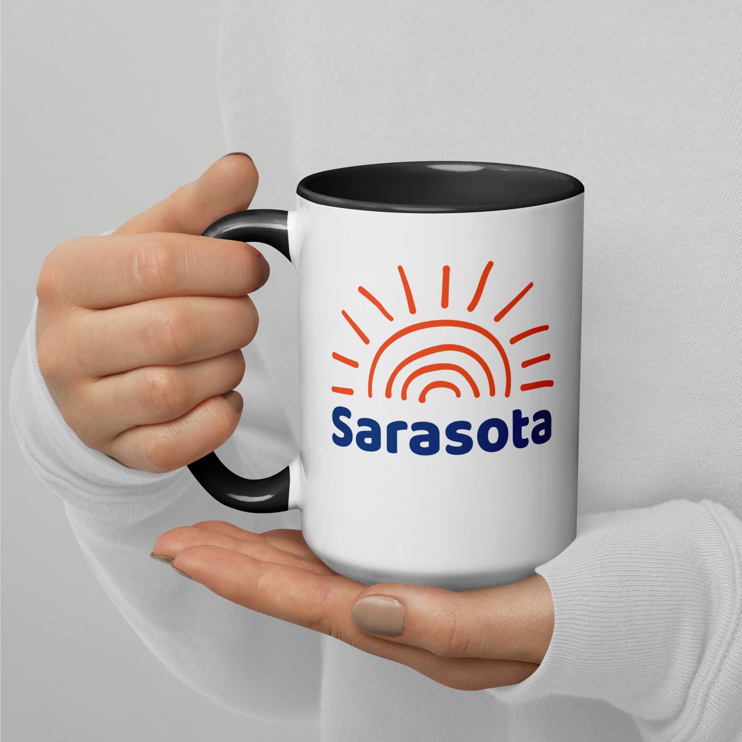 SARASOTA Sun Mug with Color Inside - Sarasota Florida Sunshine Mugs