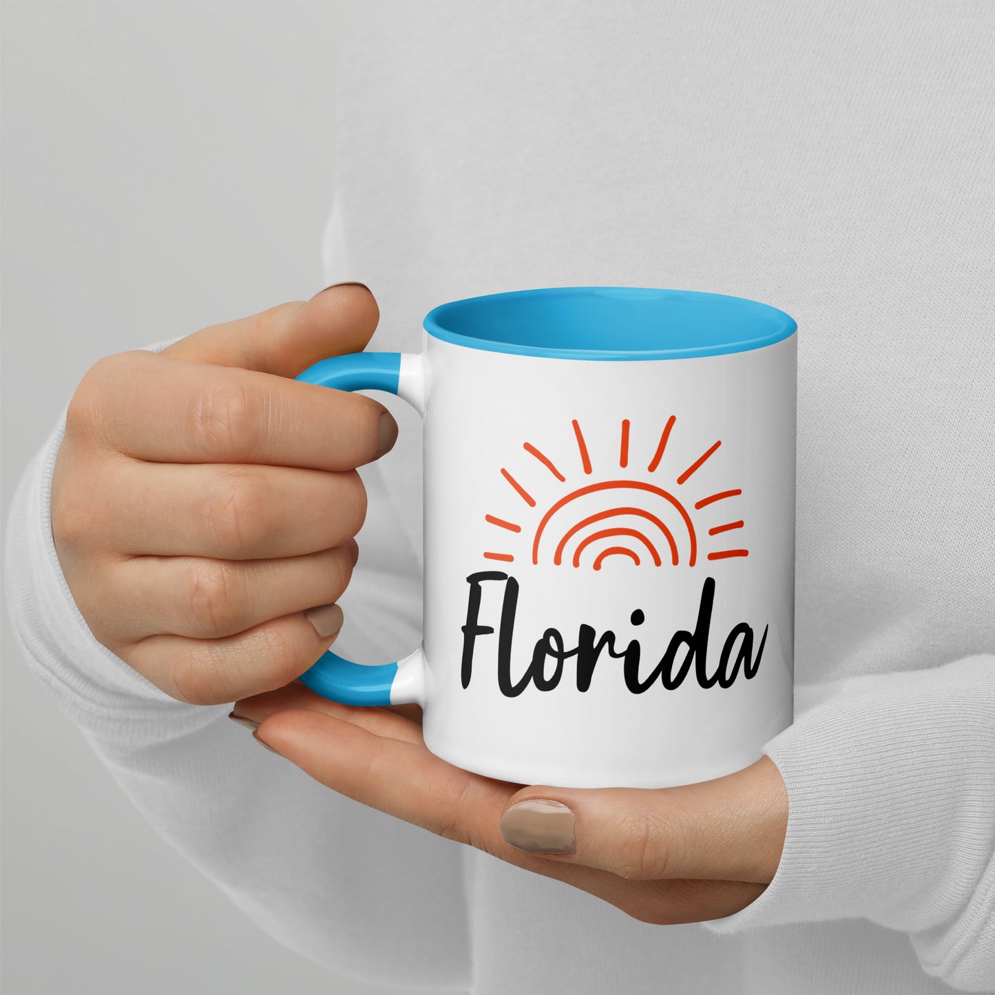 FLORIDA SUNSHINE Mug with Color Inside - Florida Sun Mugs