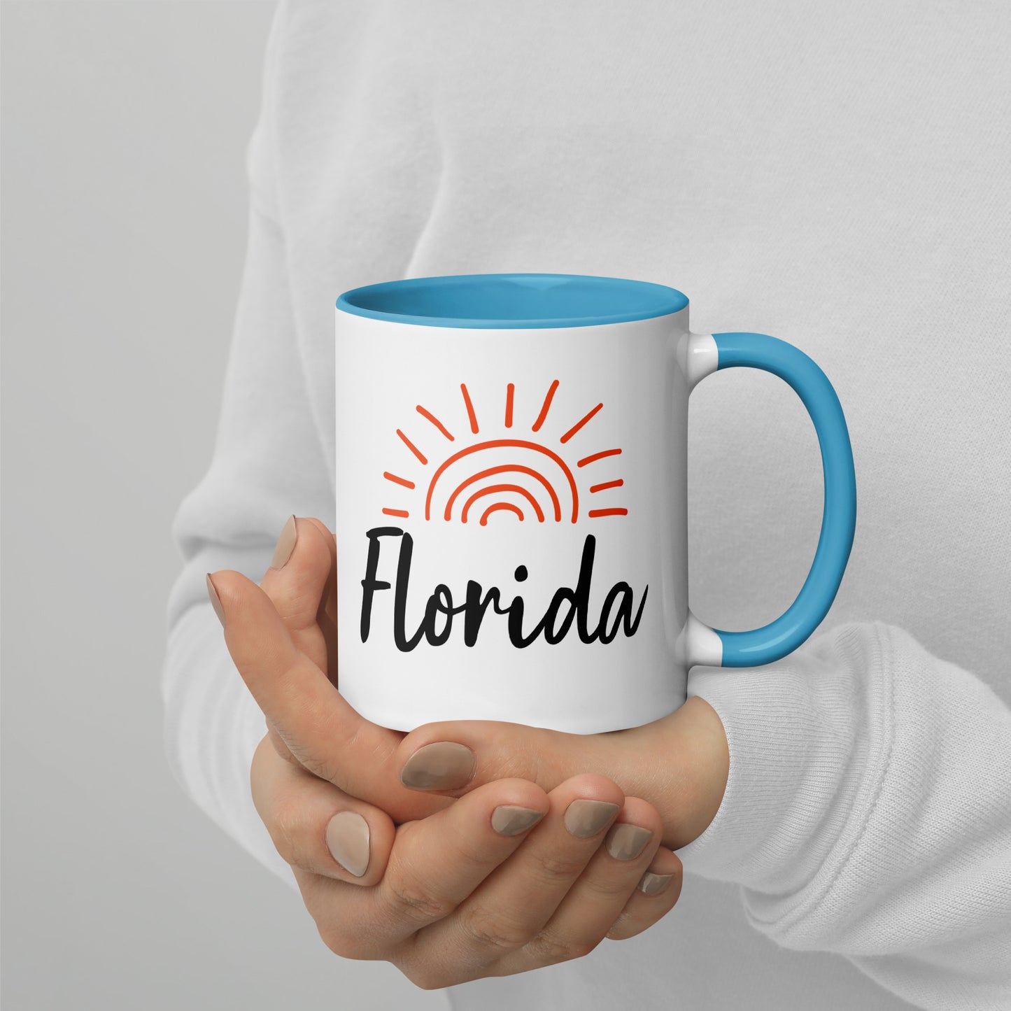 FLORIDA SUNSHINE Mug with Color Inside - Florida Sun Mugs