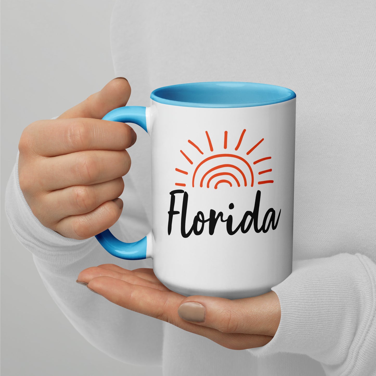 FLORIDA SUNSHINE Mug with Color Inside - Florida Sun Mugs