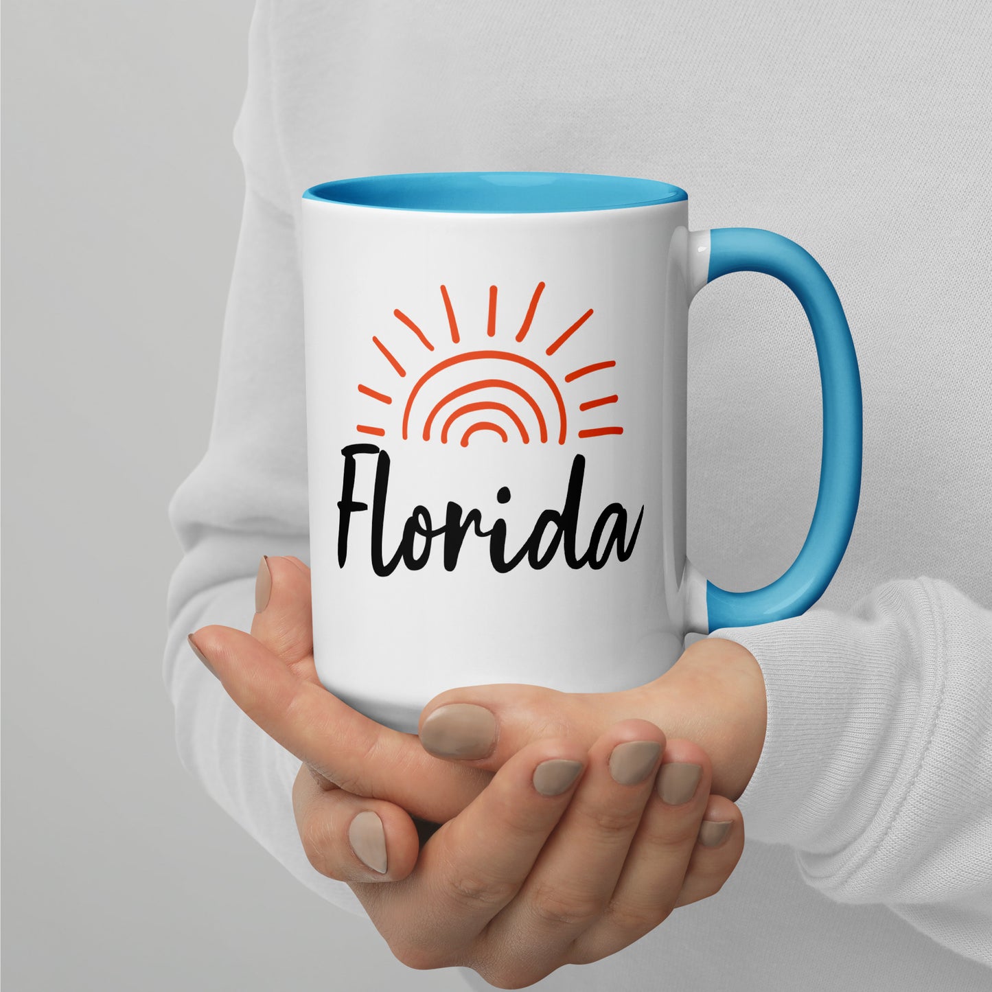 FLORIDA SUNSHINE Mug with Color Inside - Florida Sun Mugs