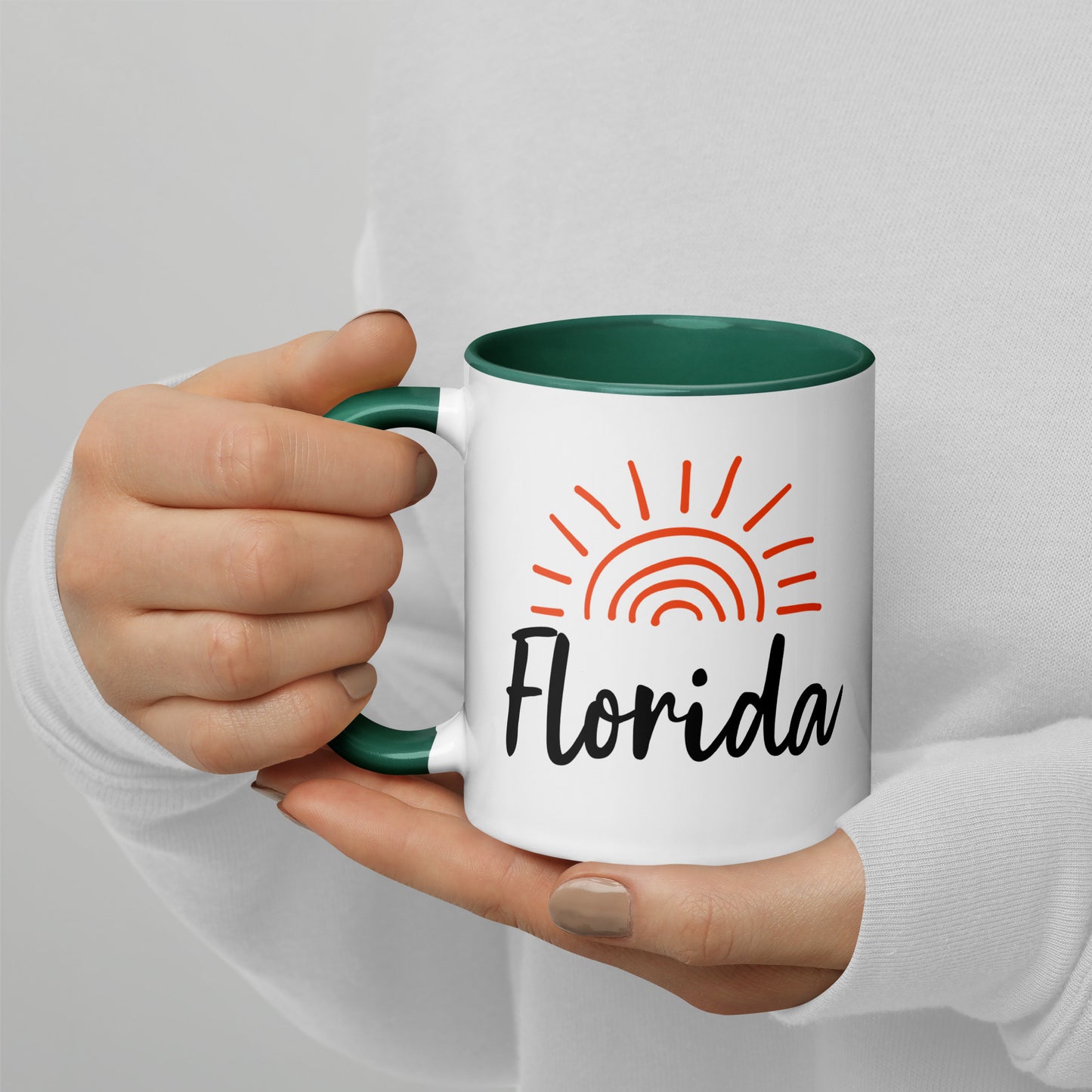 FLORIDA SUNSHINE Mug with Color Inside - Florida Sun Mugs