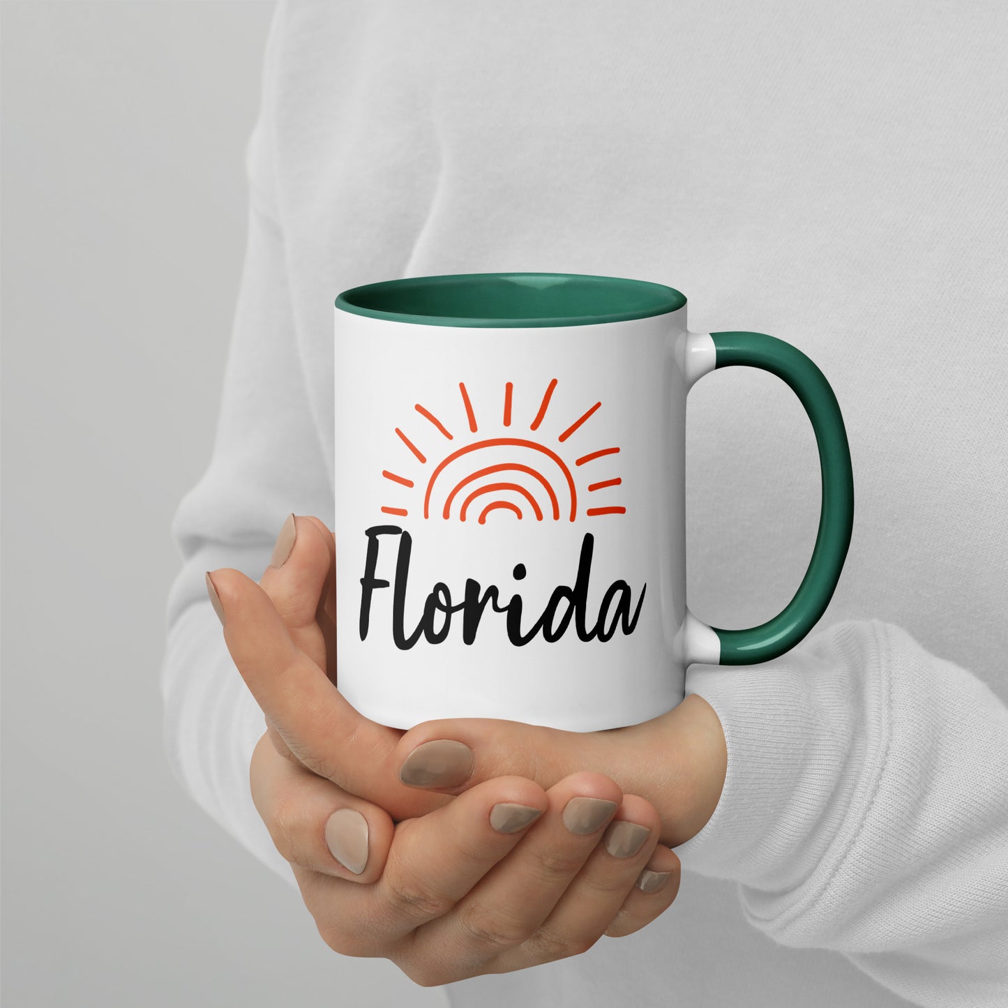 FLORIDA SUNSHINE Mug with Color Inside - Florida Sun Mugs